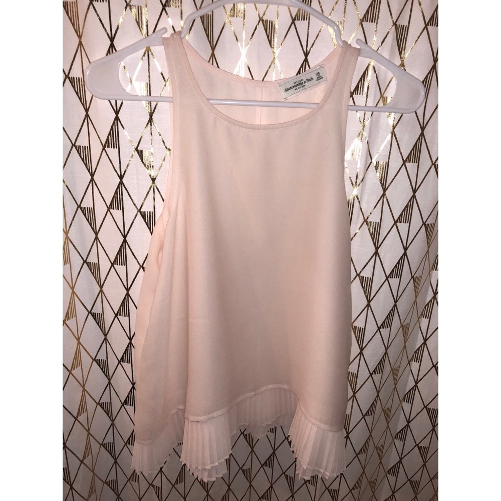Blush ruffle tank top